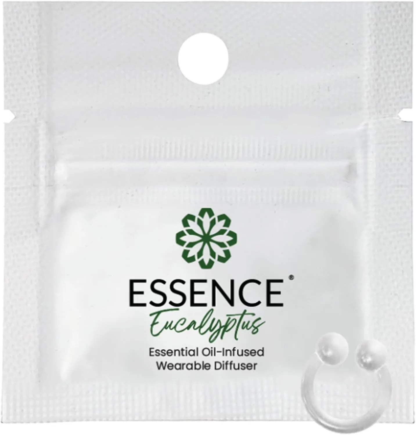 Essence Wearable Aromatherapy Nasal Diffuser  Eucalyptus Essential Oil Nose Ring Silicone Inhaler for Stress & Mood Support - Made in USA & Travel-Friendly