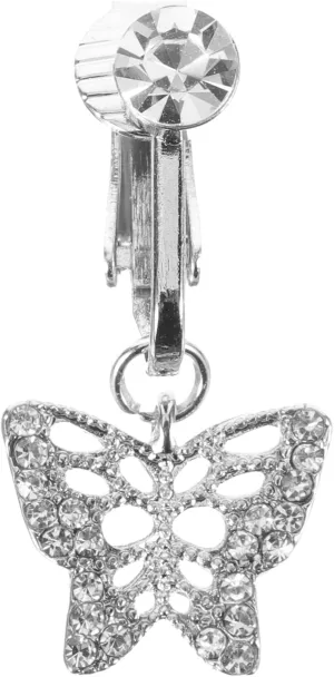 EXCEART Belly Button Rings Navel Rings Fake Navel Ring Belly Button Ring Fake Belly Button Ring Dangling Fake Belly Button Ring Fake Belly Navel Ring Perforation Ear Clip Alloy Miss