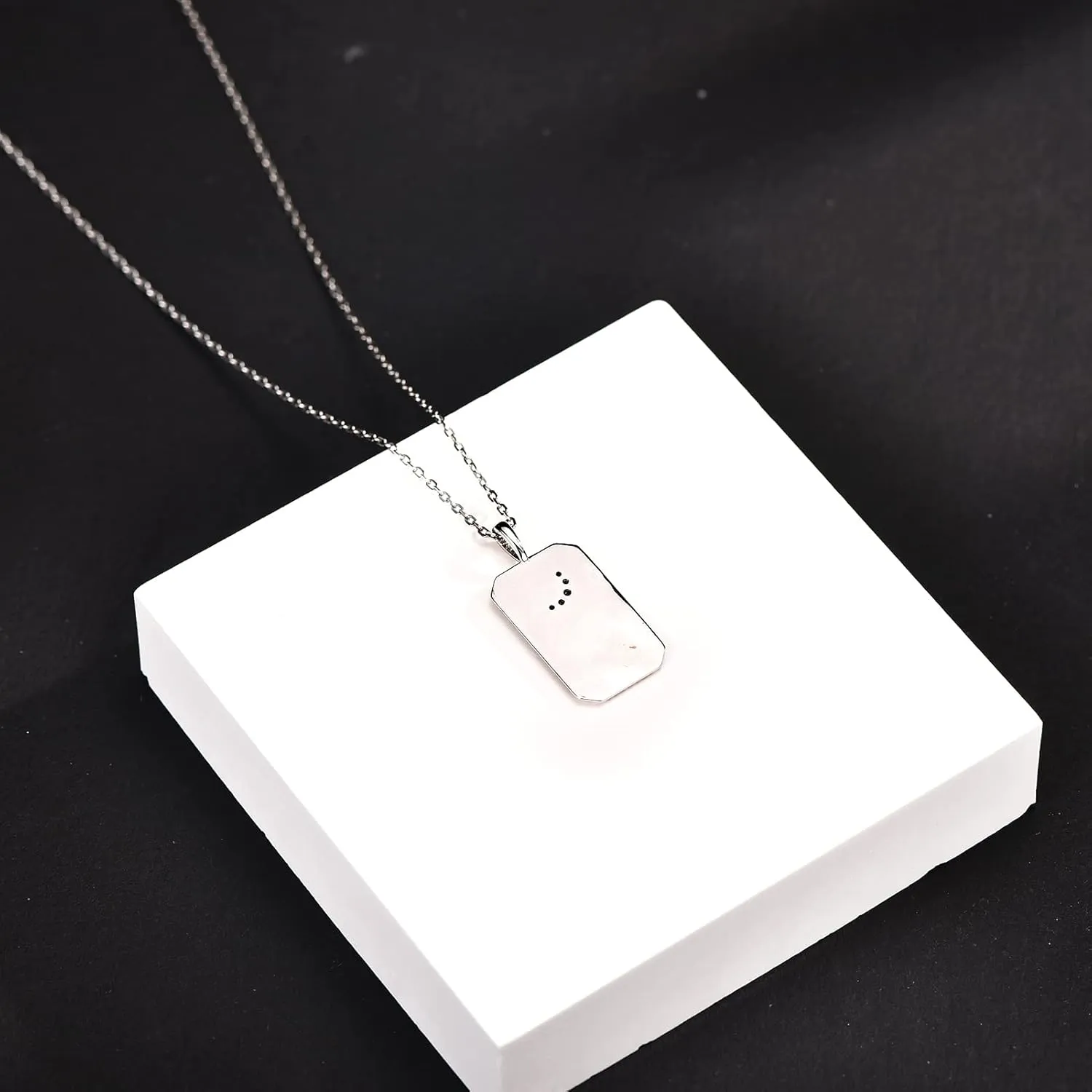 Gemiac Tarot Custom Name Necklace Personalized Engraved Letter Necklace Sterling Silver Tarot Card Necklace Amulet Astrology Jewelry Gift for Women Men Girls Boys