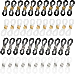 Giantree 40 Pack Eyeglass Chain Connector, Adjustable Anti-Slip Eyeglass Strap Holder Chains End for Sunglasses Chain Strap