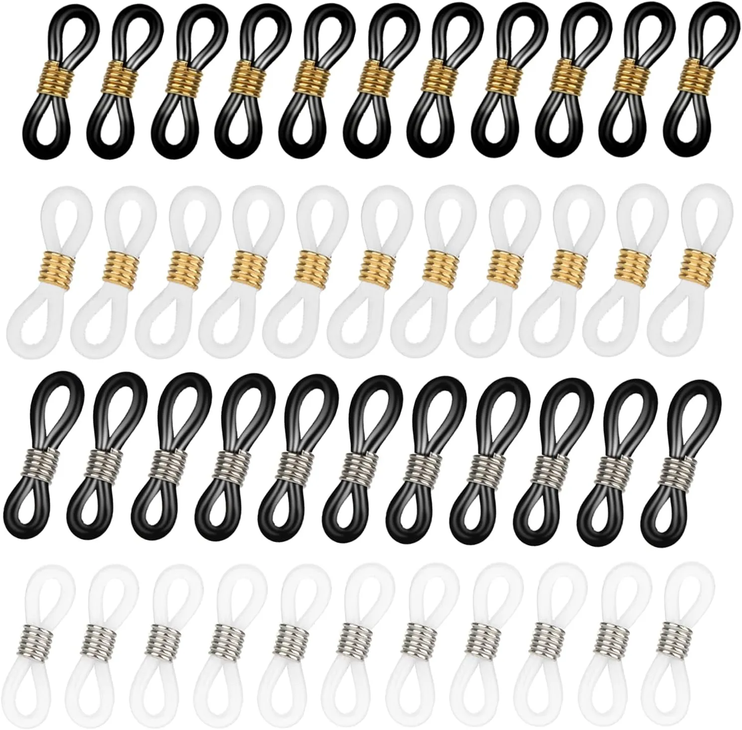 Giantree 40 Pack Eyeglass Chain Connector, Adjustable Anti-Slip Eyeglass Strap Holder Chains End for Sunglasses Chain Strap
