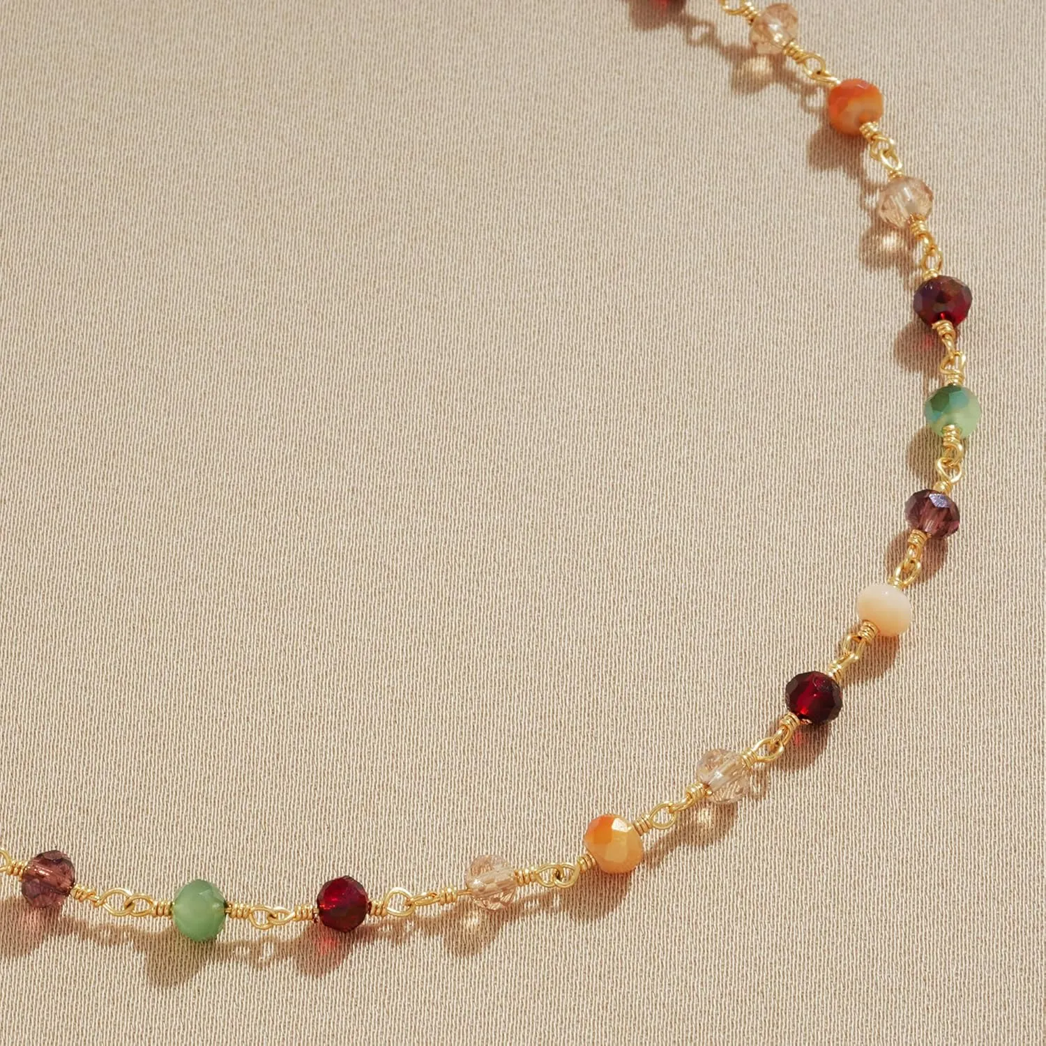 Gold Choker Necklaces for Women 14K Gold Plated Dainty Colorful Beads Daisy Flowers Choker Simple Cute Summer Jewelry