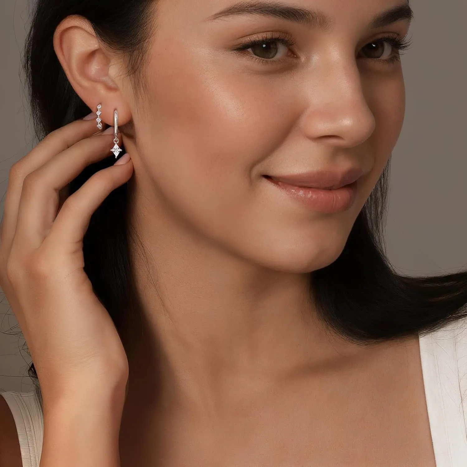 Gold Dainty Earrings Set For Women,14k Earring Stacks Gold Small Stackable Earrings,Cartilage Dangle Jewelry Hoop Earring Sets For Multiple Piercing,Birthday Ideas For Mom Friend Wife