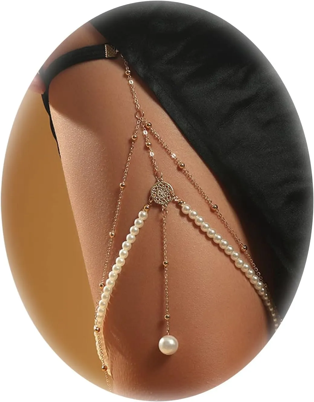 Gold Snake Body Chain for Women's Leg & Thigh - Boho Snake Pendant, Trendy Stocking Stuffer