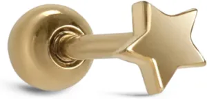 Gold Stud Earring Piercing For Women Trendy - Lightweight Waterproof & Sweatproof Jewerly (1 Count Only)