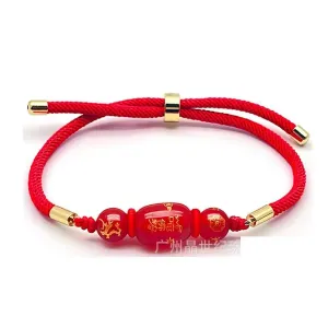 Handmade Red String Bracelet Bracelet Prayer Protection Good Luck Knot Bracelets Talisman Woven Rope Lucky Red String Bracelet 12 zodiac can be customized or shipped randomly