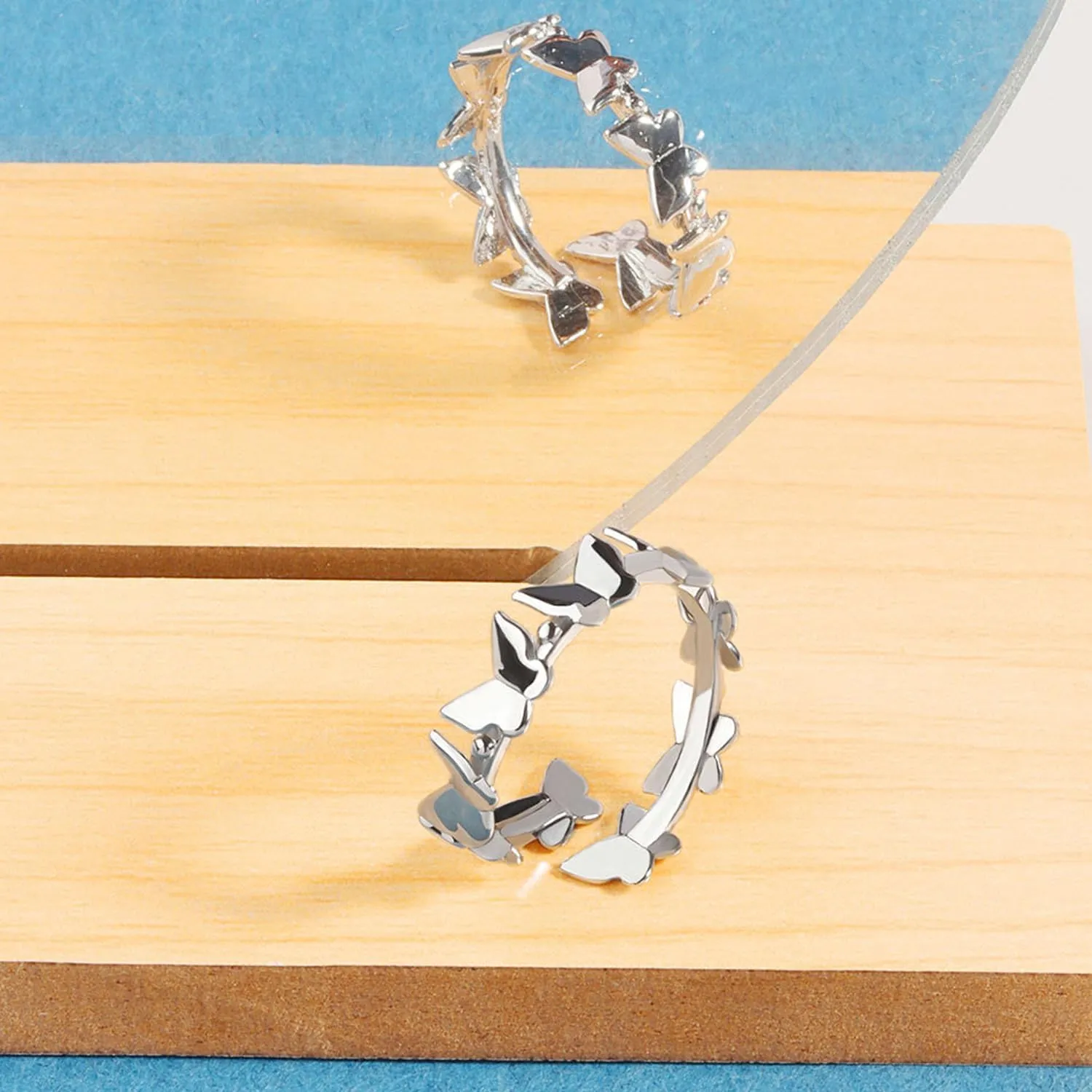 Handmade Rings 925 Sterling Silver Statement Rings Open Boho Thumb Band Rings for Women Stacking Band Ring