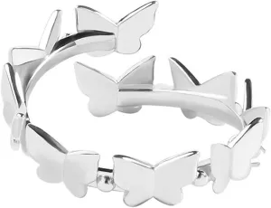 Handmade Rings 925 Sterling Silver Statement Rings Open Boho Thumb Band Rings for Women Stacking Band Ring
