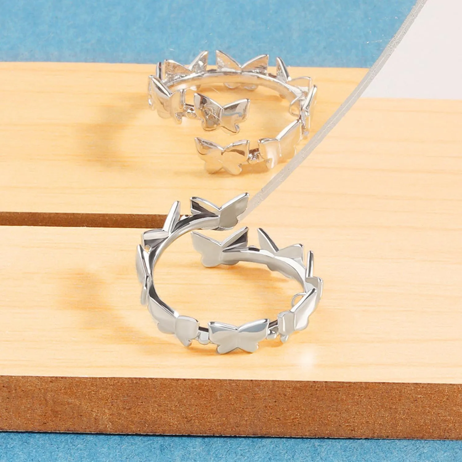 Handmade Rings 925 Sterling Silver Statement Rings Open Boho Thumb Band Rings for Women Stacking Band Ring