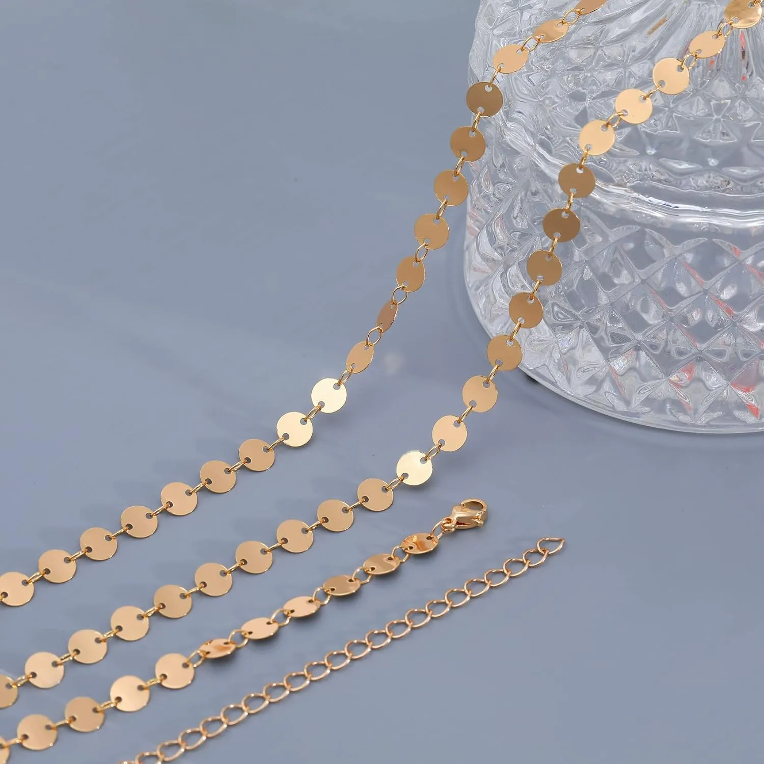 Honsny 27/33/40 Inches Belly Chain for Women 14K Gold Plated Plus Size Waist Chains Bikini Body Stomach Jewelry Chain, Beach Gold Waist Beads Body Chain Jewelry for Women