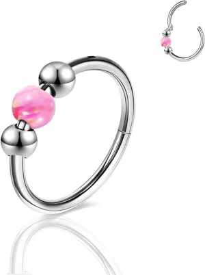 Hypoallergenic Nose Piercing Rings Collection: 316L Surgical Steel Hoop Earrings for Septum, Cartilage, Hinged Helix, Rook, Conch, Tragus, Lip