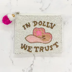 In Dolly We Trust Beaded Coin Purse