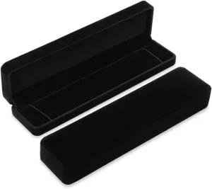 iSuperb Set of 2 Velvet Necklace Box Long Bracelet Box Display Chain Jewelry Box Case 8.7x1.6x2inch for Necklace Storage Gift Box