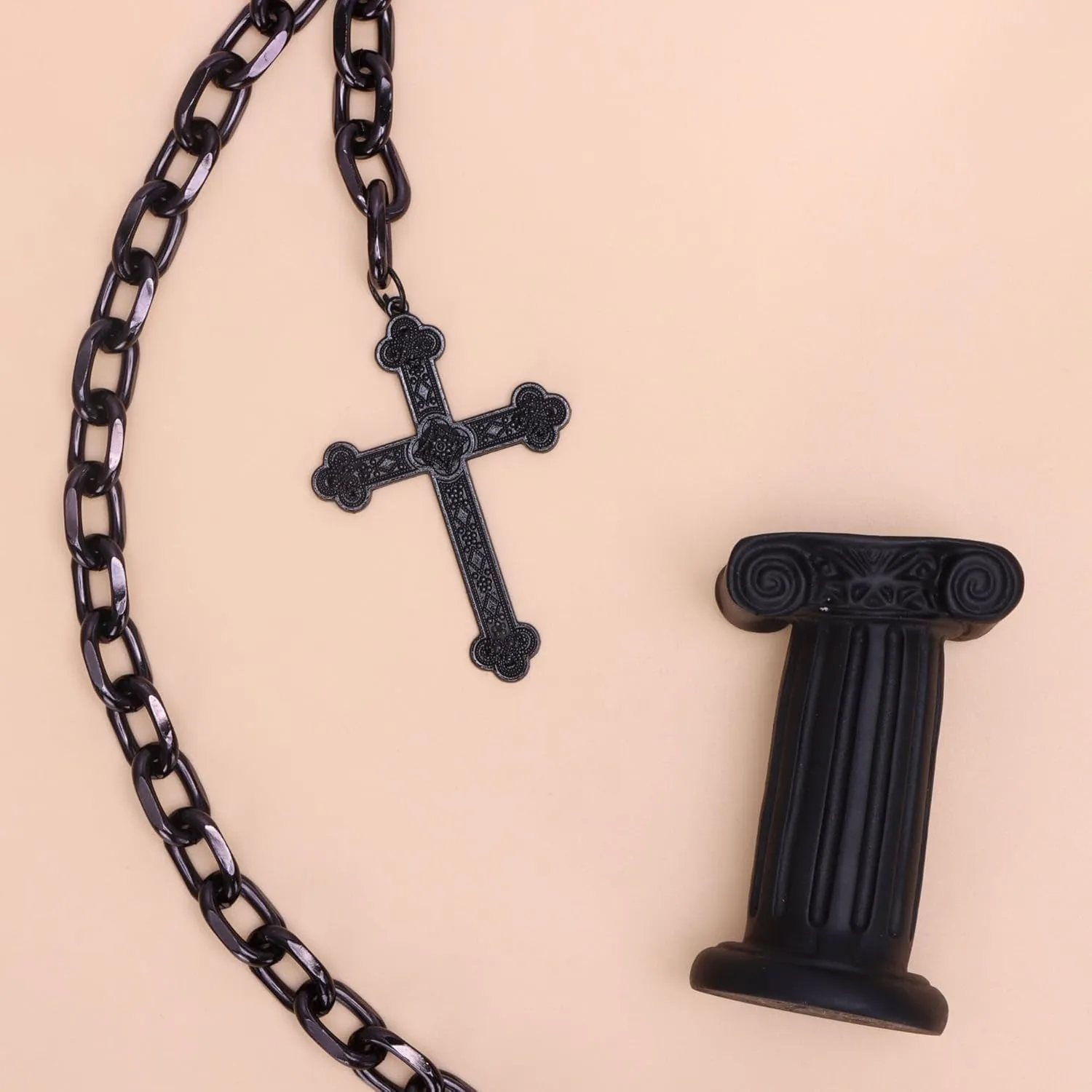 Jean Chains for Men Women Punk Hip Hop Pants Chain Gothic Black Cross Pant Chain Spider Web Spider Rivets Ghost Emo Accessories Halloween Cosplay Grunge Jewelry