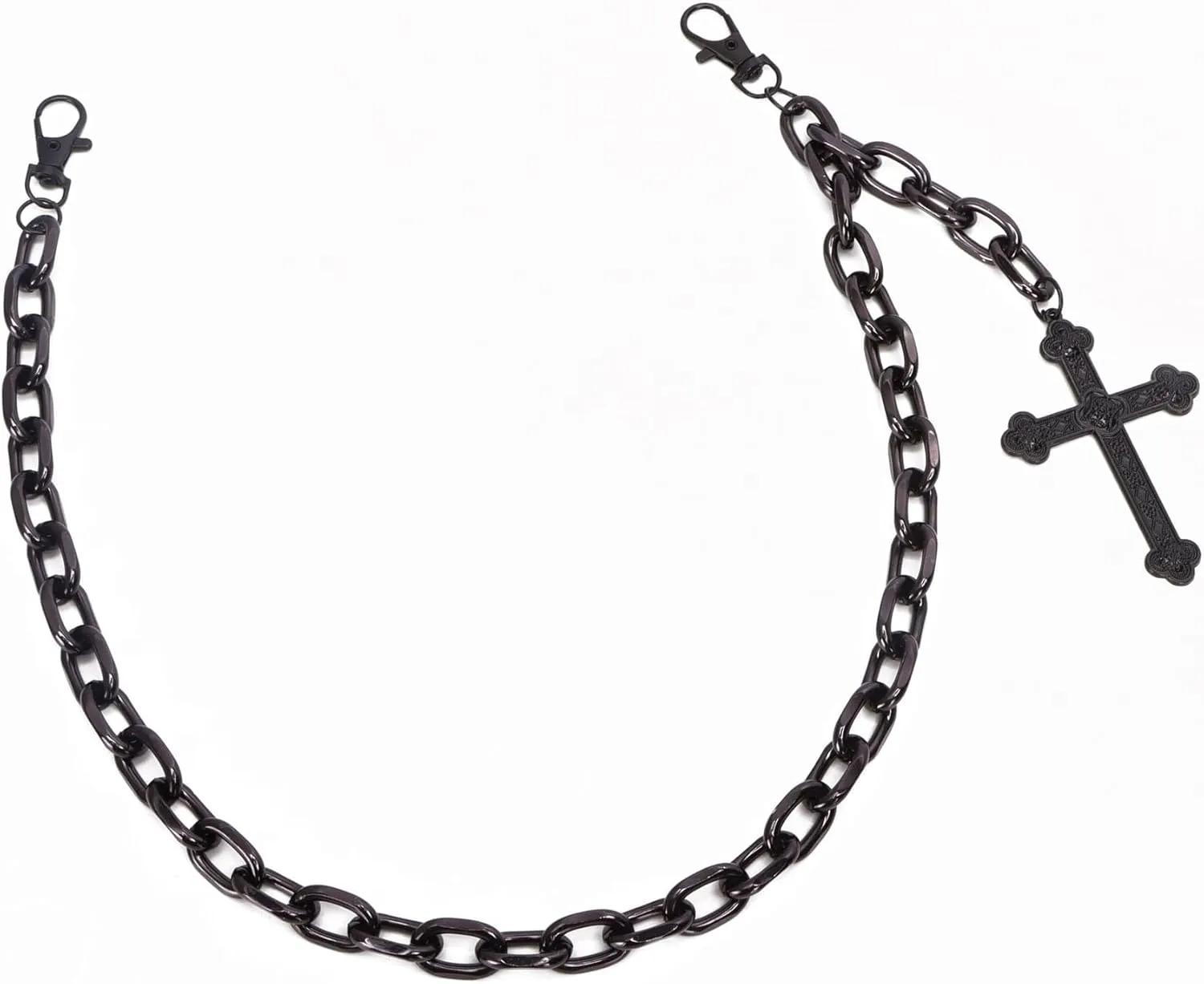 Jean Chains for Men Women Punk Hip Hop Pants Chain Gothic Black Cross Pant Chain Spider Web Spider Rivets Ghost Emo Accessories Halloween Cosplay Grunge Jewelry
