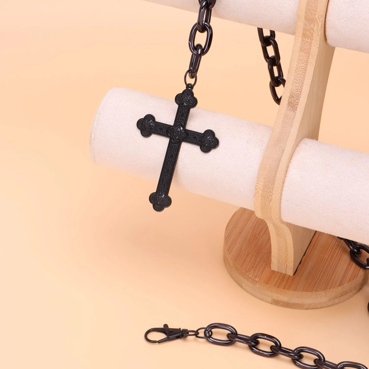 Jean Chains for Men Women Punk Hip Hop Pants Chain Gothic Black Cross Pant Chain Spider Web Spider Rivets Ghost Emo Accessories Halloween Cosplay Grunge Jewelry