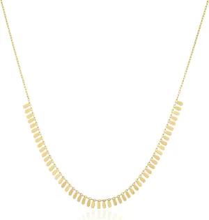 Jewelry Atelier Gold Filled Cleopatra Necklace Collection  14K Yellow Gold Filled Half Collar Style Cleopatra Chain Necklace for Women (With Extension/Adjustable Chain)