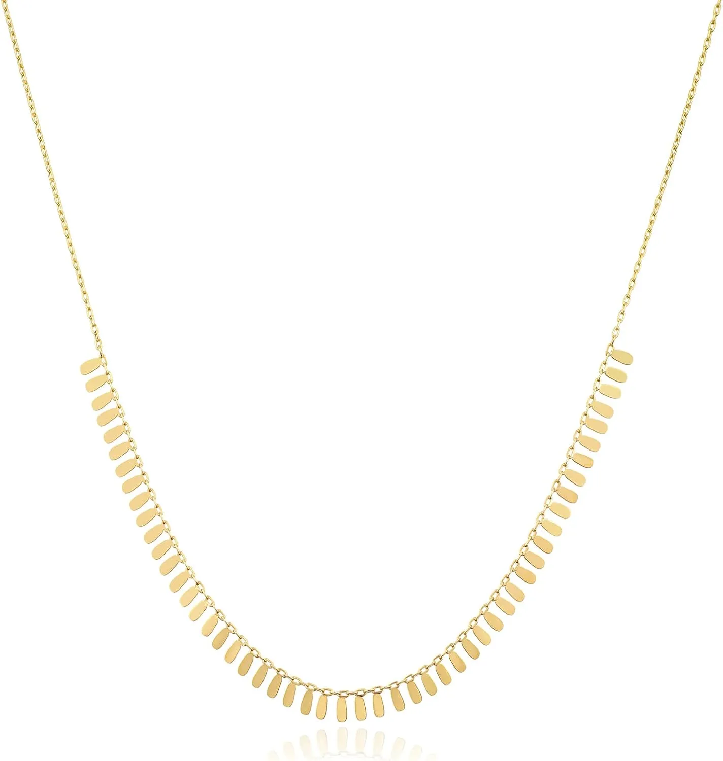 Jewelry Atelier Gold Filled Cleopatra Necklace Collection  14K Yellow Gold Filled Half Collar Style Cleopatra Chain Necklace for Women (With Extension/Adjustable Chain)