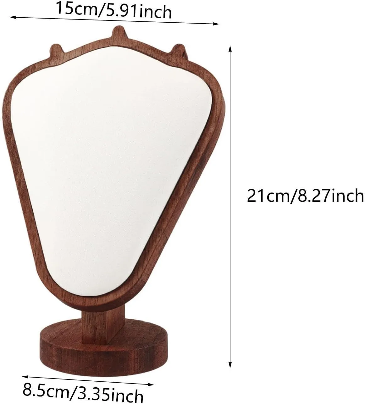 Jewelry Display Stand Walnut Necklace Bust Portrait Frame Counter Window Jewelry Display Props Jewelry Store Pendant Jewelry Racks Wall Mounted Jewelry Rack (WHITE)