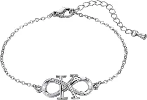 KunBead Infinity Initial A-Z Letter Bracelet Silver Alphabet Love Bracelets Stainless Steel Adjustable Birthday Bracelet for Women
