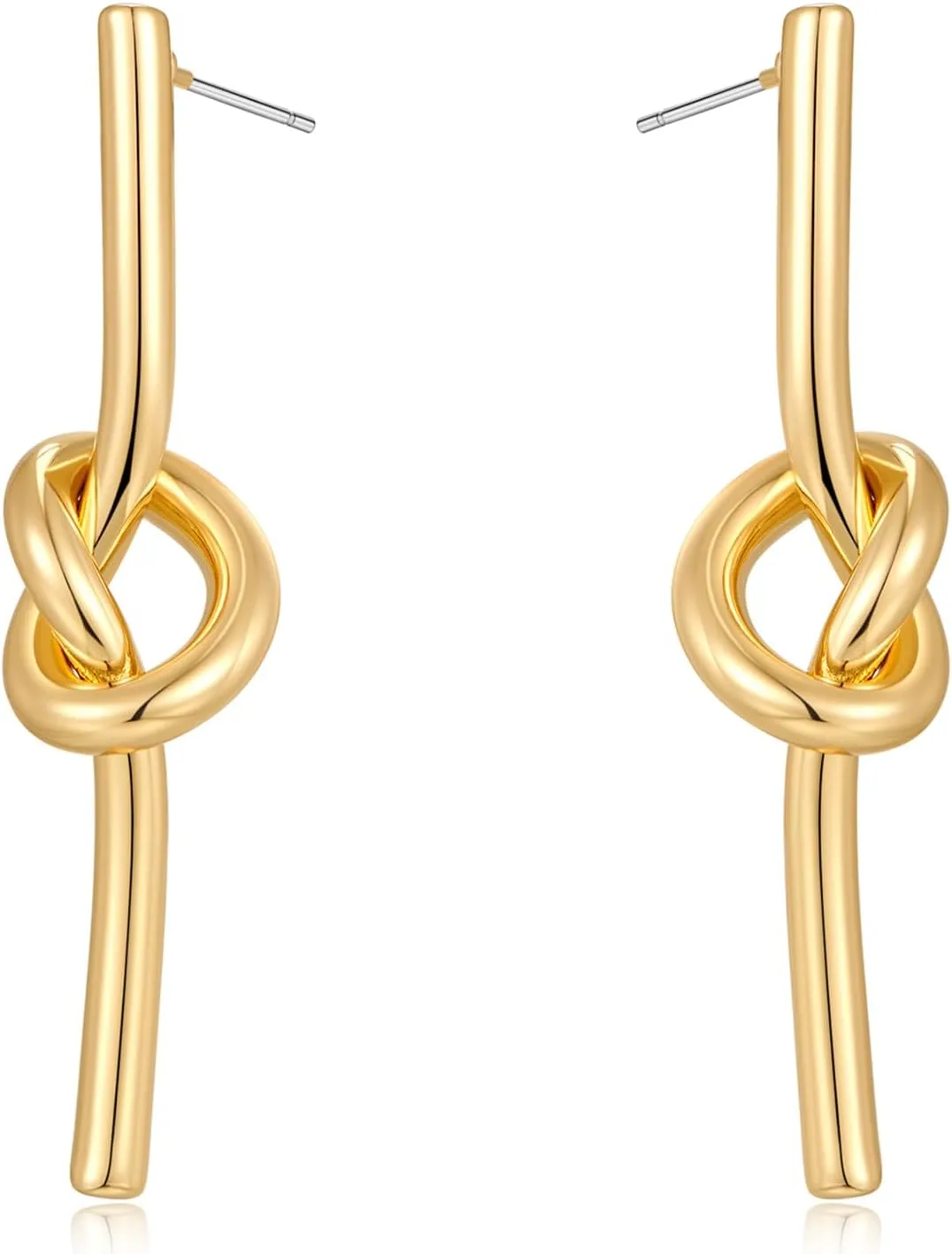 Large Gold Knot Hoop Earrings for Women 18K Gold Hoop Earrings Statement Lightweight Hoops Trendy Gold Hoops Earrings Jewelry
