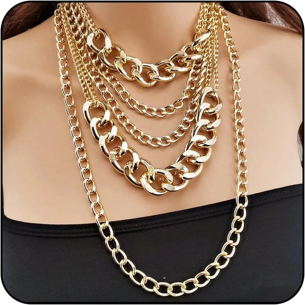 Layered Gold Necklaces for Women Dainty 14K Gold Plated/Silver Chain Necklace Layering Gold Necklace Set Jewelry for Women