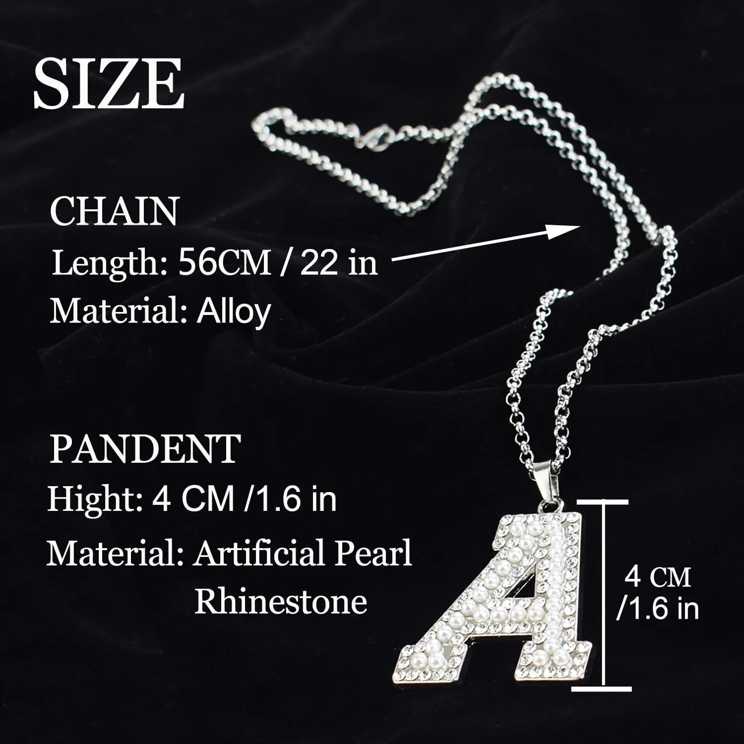 Letter Pendant Initial Necklace for Women Letter Necklace Family Name Necklace for Men Letter Chain A-Z Alphabet Pendant Necklaces Charms Jewelry for Birthday Anniversary