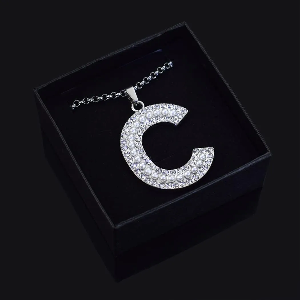 Letter Pendant Initial Necklace for Women Letter Necklace Family Name Necklace for Men Letter Chain A-Z Alphabet Pendant Necklaces Charms Jewelry for Birthday Anniversary