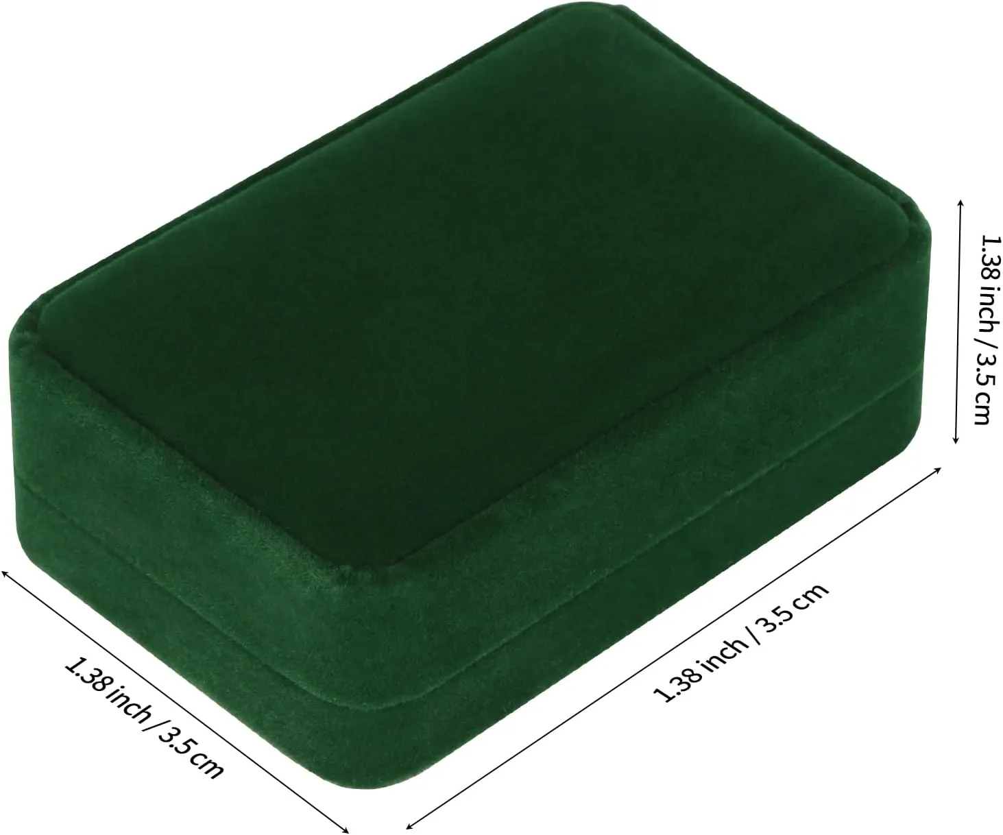 LETURE 3 Pieces Velvet Pendant Necklace Gift Boxes Set, Classic Jewelry Packaging Storage Case, Jewellry Display Box for Wedding, Engagement, Proposal, Birthday and Anniversary (Green-3pcs)