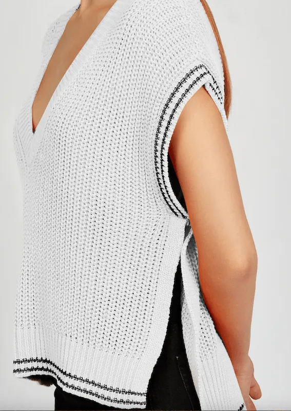 Lizzie Cable Varsity Vest