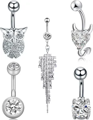 Long tiantian Stocking Stuffers for Teens Belly Button Rings