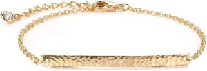 LOYATA Gold Bracelet Gold 14K Gold Filled Dainty Chain Simple Jewelry Gift for Women