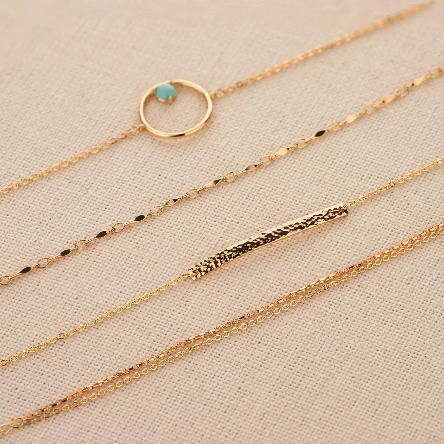LOYATA Gold Bracelet Gold 14K Gold Filled Dainty Chain Simple Jewelry Gift for Women