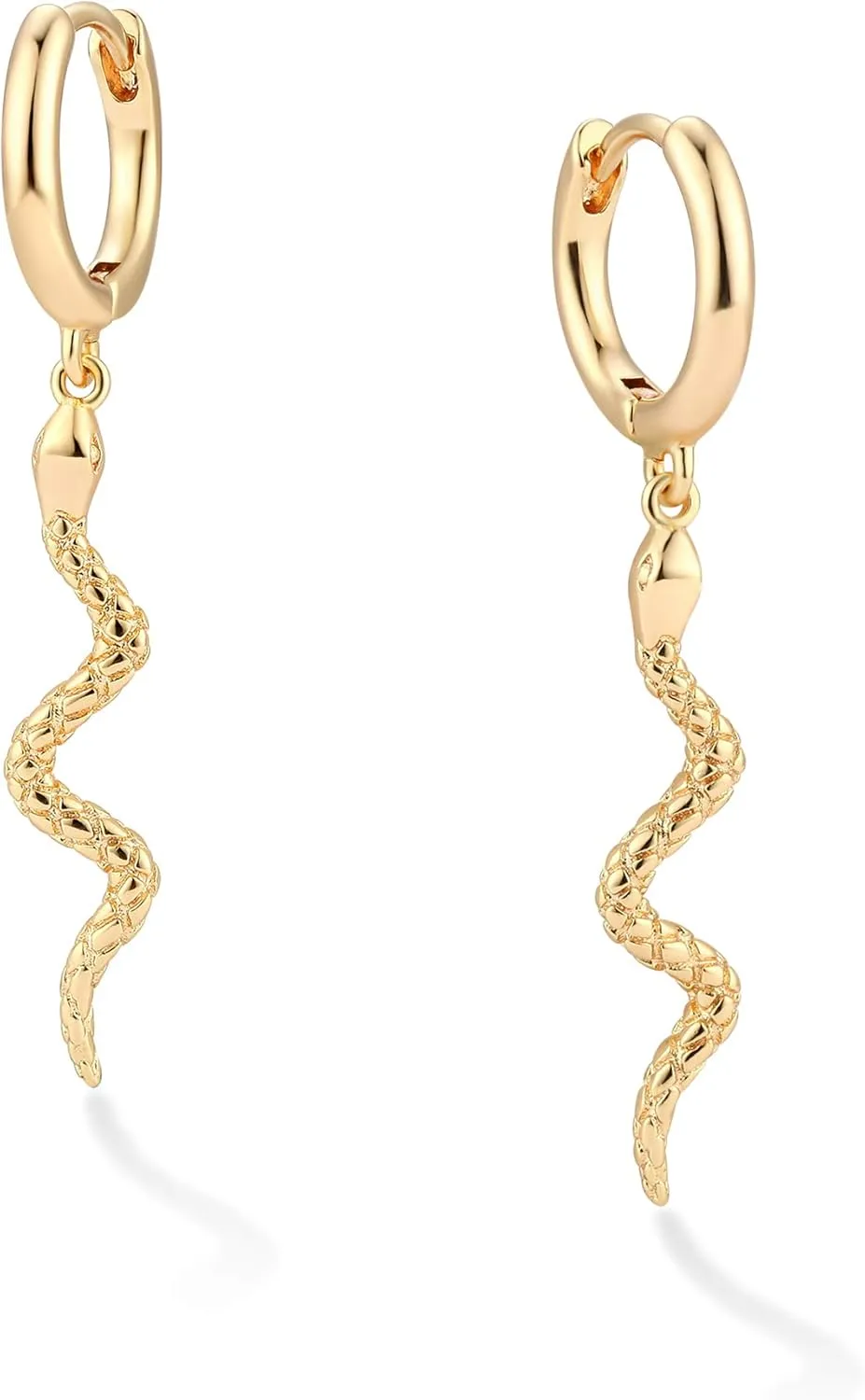 LOYATA Gold Huggie Hoop Earrings for Women Dangle Hoop Drop 14K Gold Plated Dainty Small Minimalist Cubic Zirconia Jewelry Gift