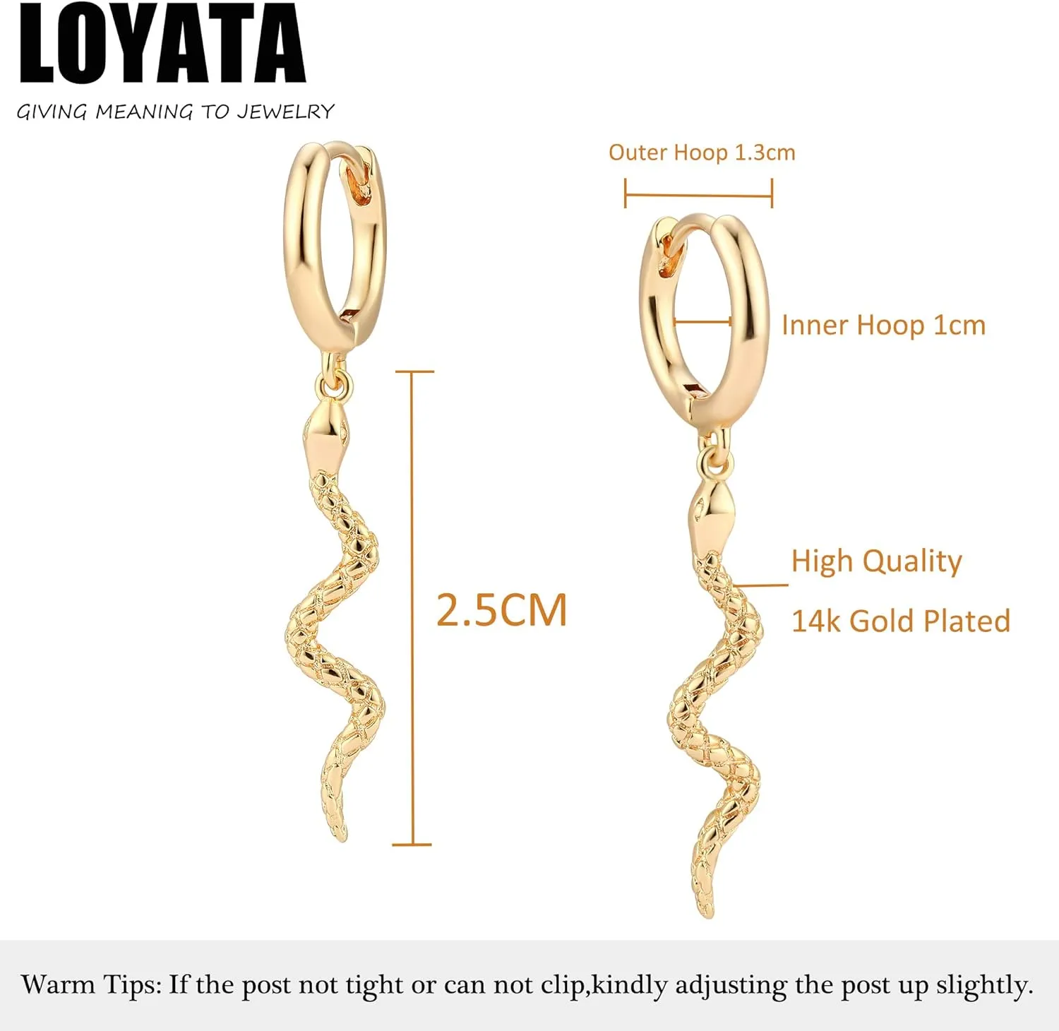 LOYATA Gold Huggie Hoop Earrings for Women Dangle Hoop Drop 14K Gold Plated Dainty Small Minimalist Cubic Zirconia Jewelry Gift