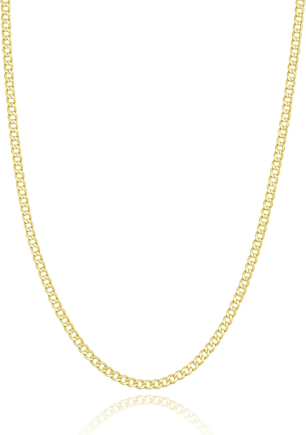 MAX   STONE 10K Gold Chains for Women & Men | 18 or 20 Inch Hypoallergenic Solid Gold Chains in Various Styles