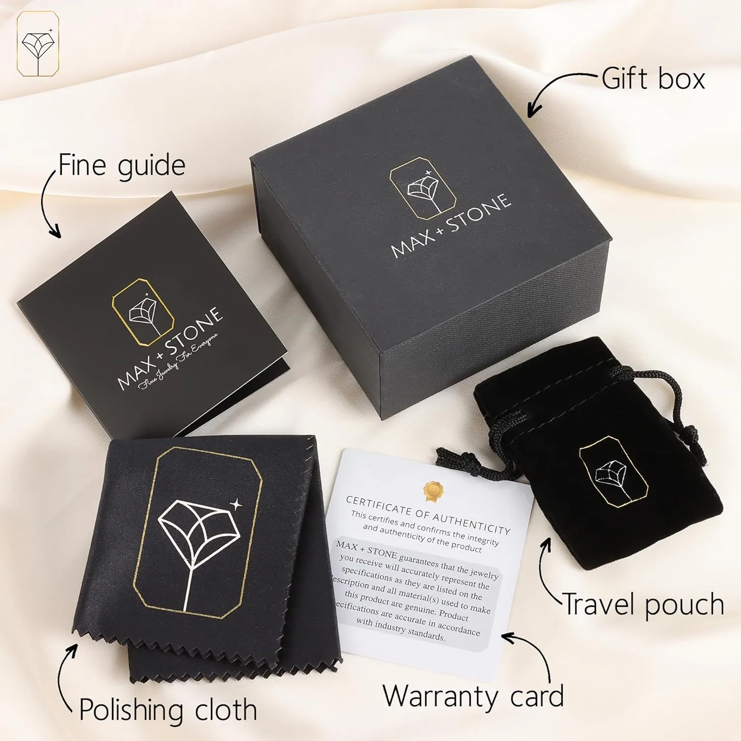 MAX   STONE 10K Gold Chains for Women & Men | 18 or 20 Inch Hypoallergenic Solid Gold Chains in Various Styles