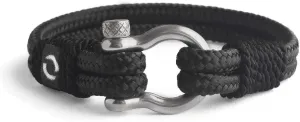 Mens Rope Bracelet - Stainless Steel Silver Shackle, Extremely Durable and Scratch Resistant Waterproof Paracord, Handmade, Nautical Wristband for Men