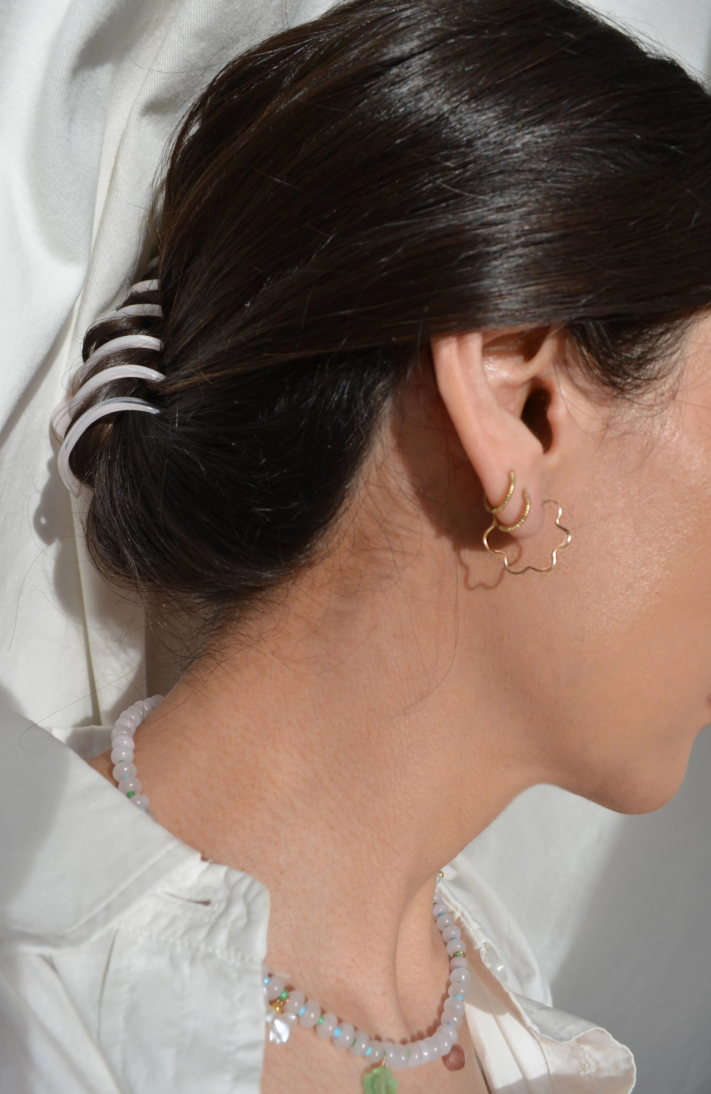 Mini Flora Hoops - Gold Filled
