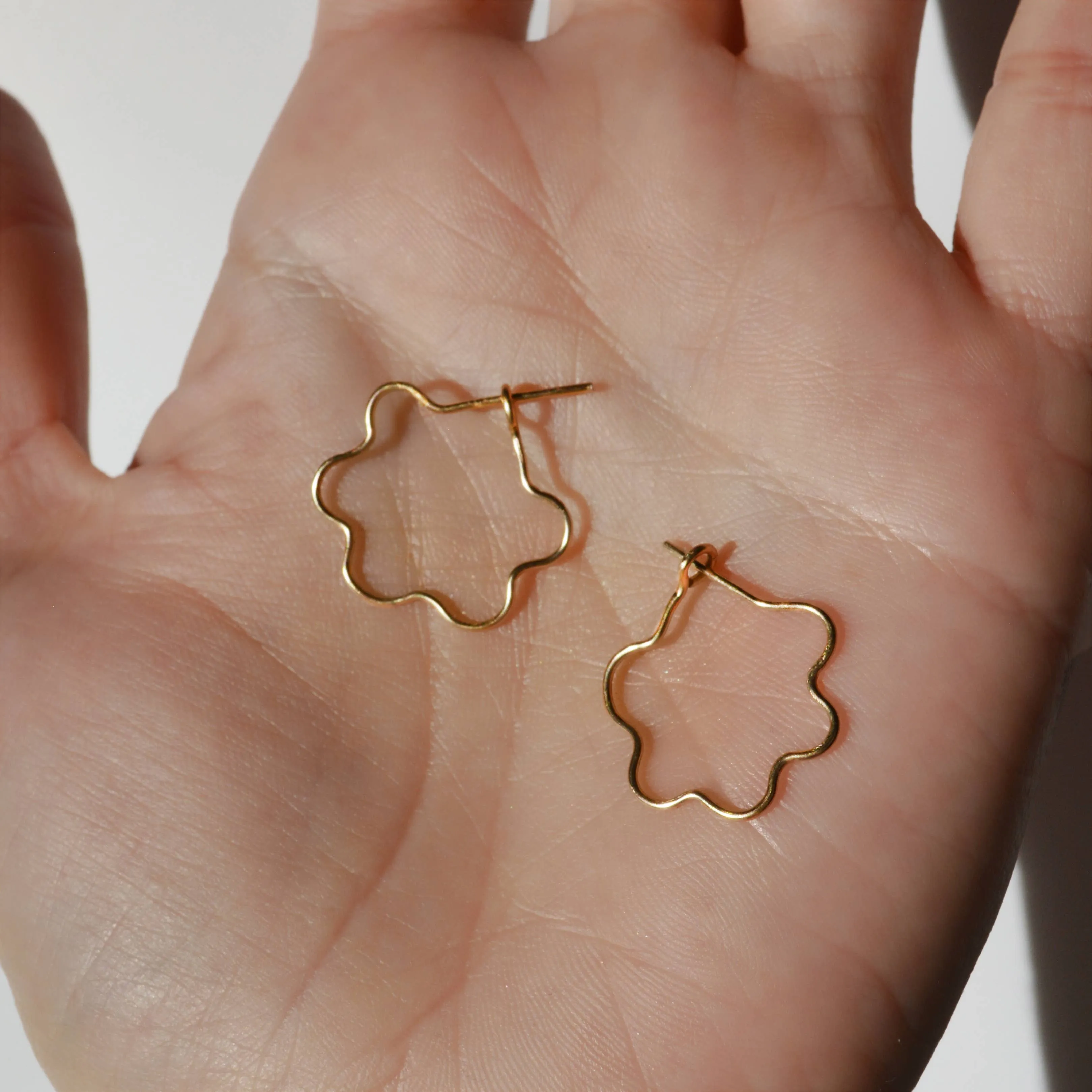 Mini Flora Hoops - Gold Filled