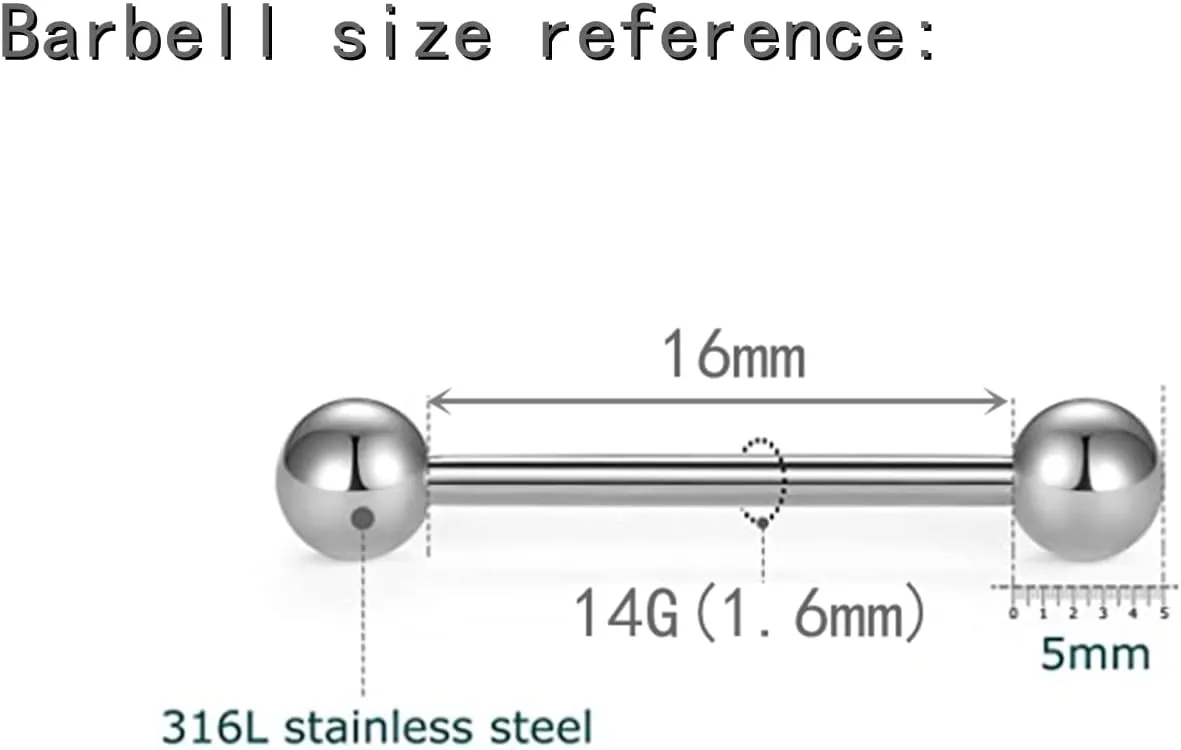 Nipple Chains With Choker Piercing Body Jewelry Crystal Surgical Steel Nipple Rings 14G Barbells