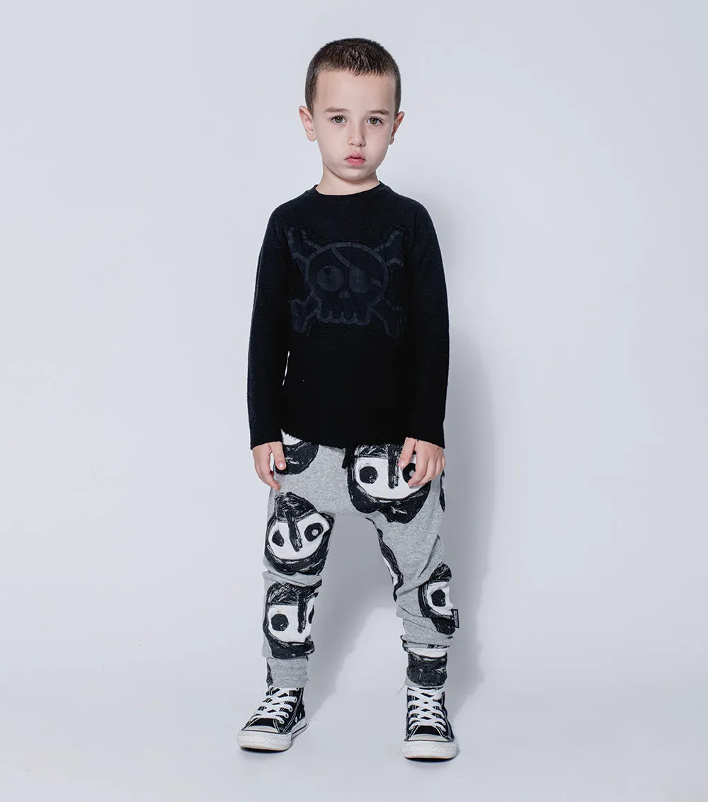 NUNUNU The Warriors Baggy Pants Heather Grey