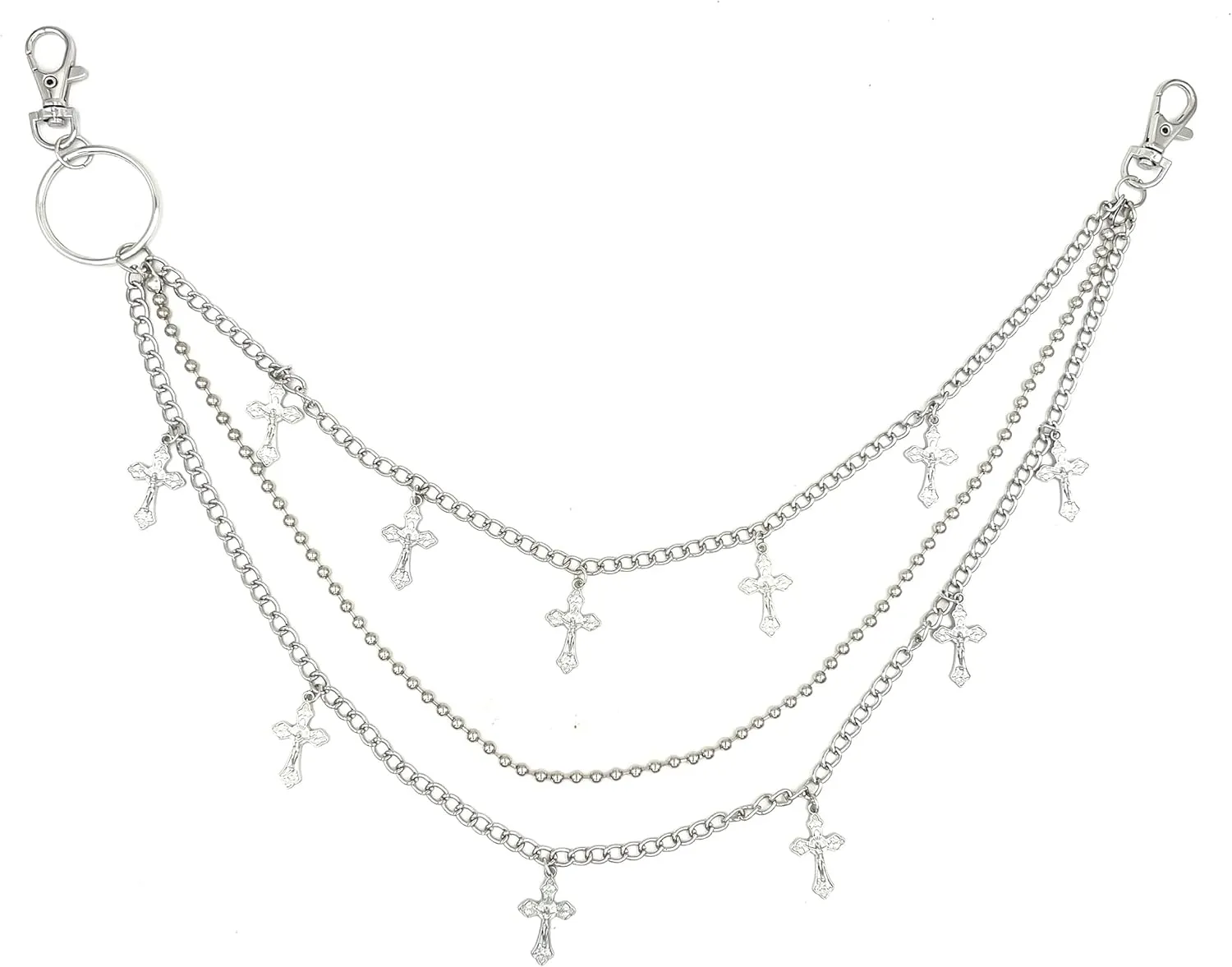 Pants Chain Wallet Chain Punk Chain Hip Hop Butterfly Lock Charm Jeans Chains Rock Chains for Women Men Hipster Women Fashion Trendy Waist Pants Chain Jewelry Clothing Accessories