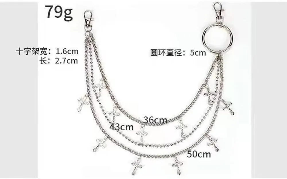 Pants Chain Wallet Chain Punk Chain Hip Hop Butterfly Lock Charm Jeans Chains Rock Chains for Women Men Hipster Women Fashion Trendy Waist Pants Chain Jewelry Clothing Accessories