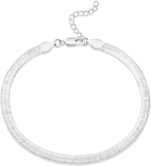 PAVOI 14K-18K Gold Plated Charm Link Flat Gold Anklets for Women | Beaded Marina Link Mariner Paperclip Snake Chain Jewelry Anklets