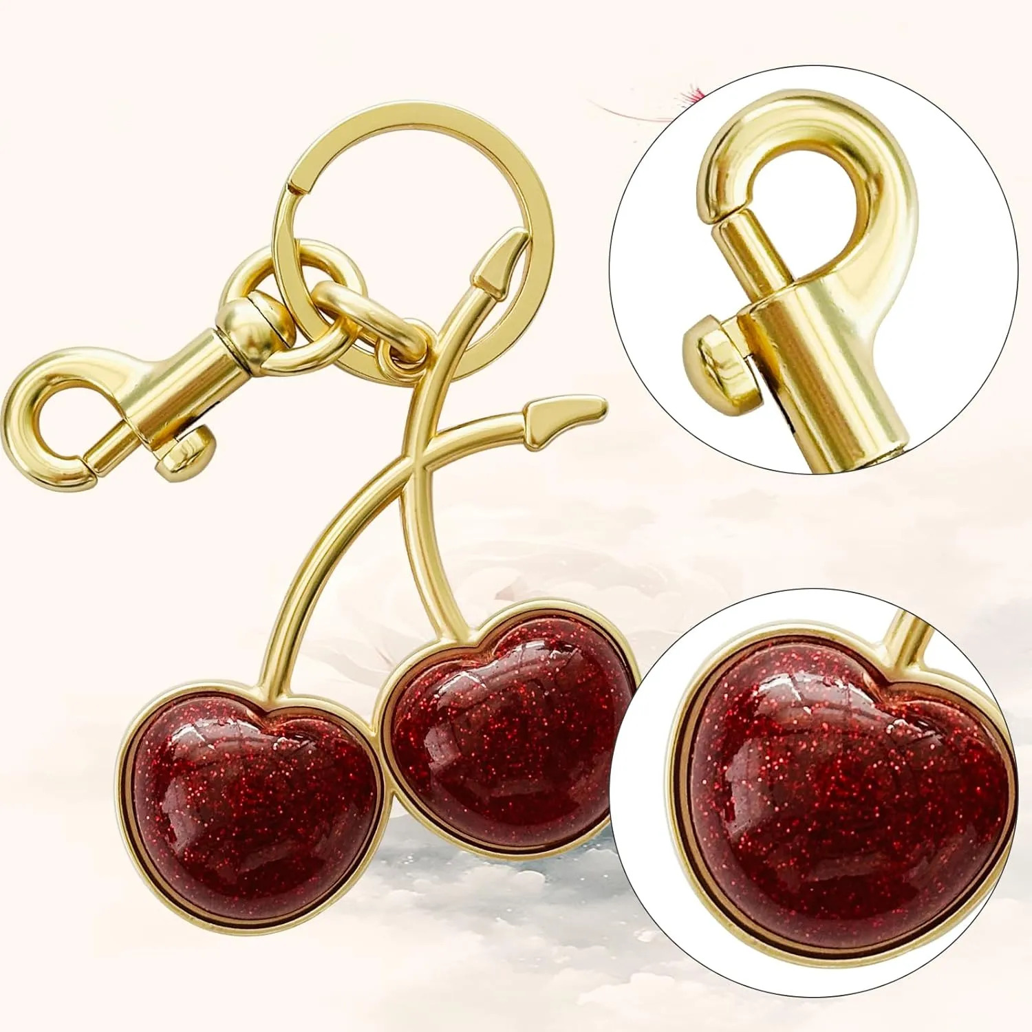 Pear Keychain,Bag Charms,Purse Charms for Handbags,Key Chains Accessories Decor for Women