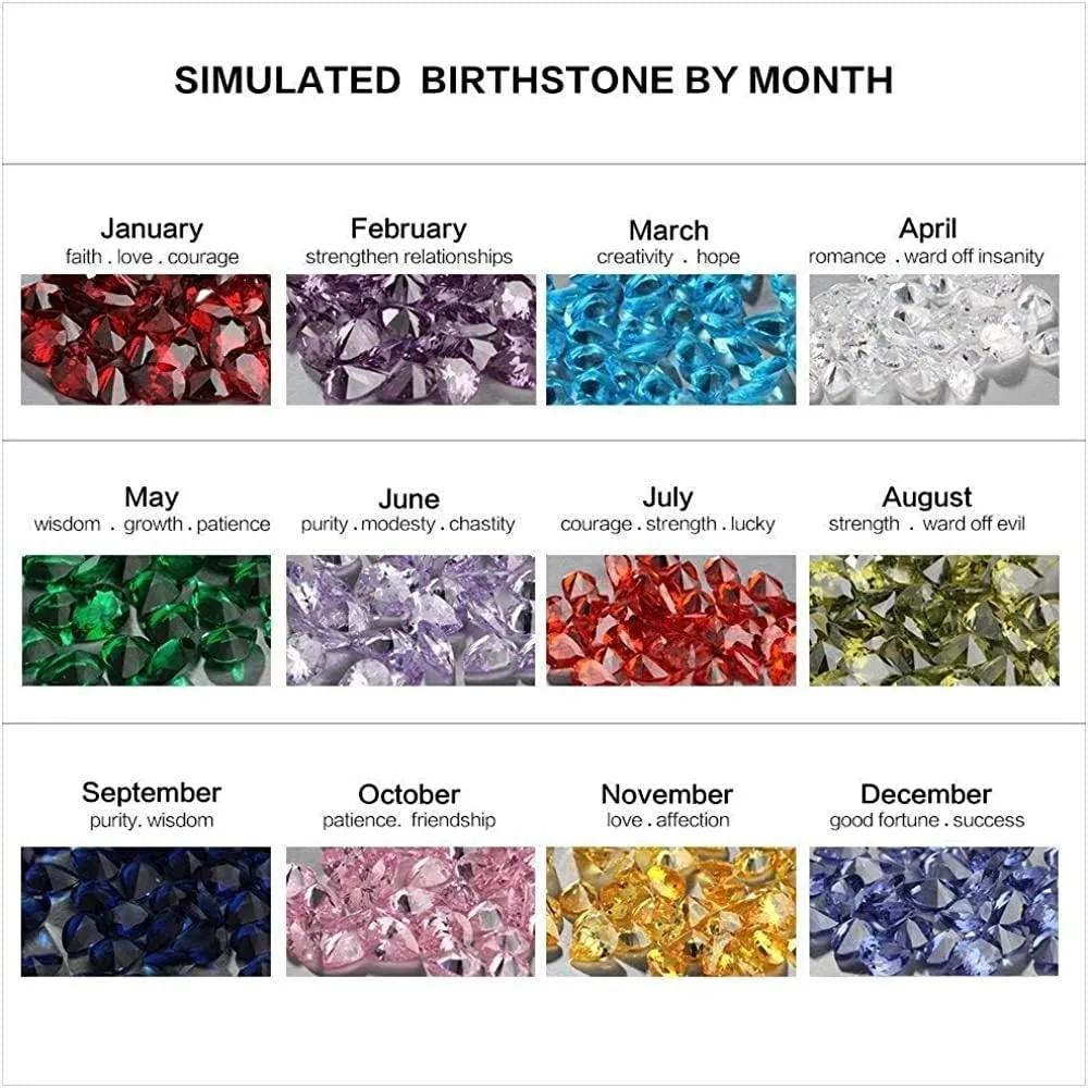 Personalized Promise Rings for Women with 2 Birthstones Bow-Knot Butterfly Name Rings for Mom Custom Promise Rings for Couple Mother Daughter Birthstone Rings for Mom