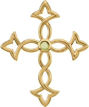 Platinum Round Shape Fashion Cross Pendant Fine Jewelry for Women Gifts for Her (Mounting Only, Not All Stones Included)