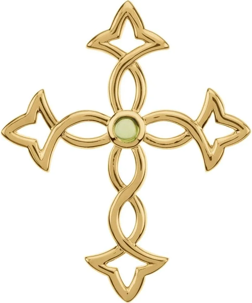 Platinum Round Shape Fashion Cross Pendant Fine Jewelry for Women Gifts for Her (Mounting Only, Not All Stones Included)