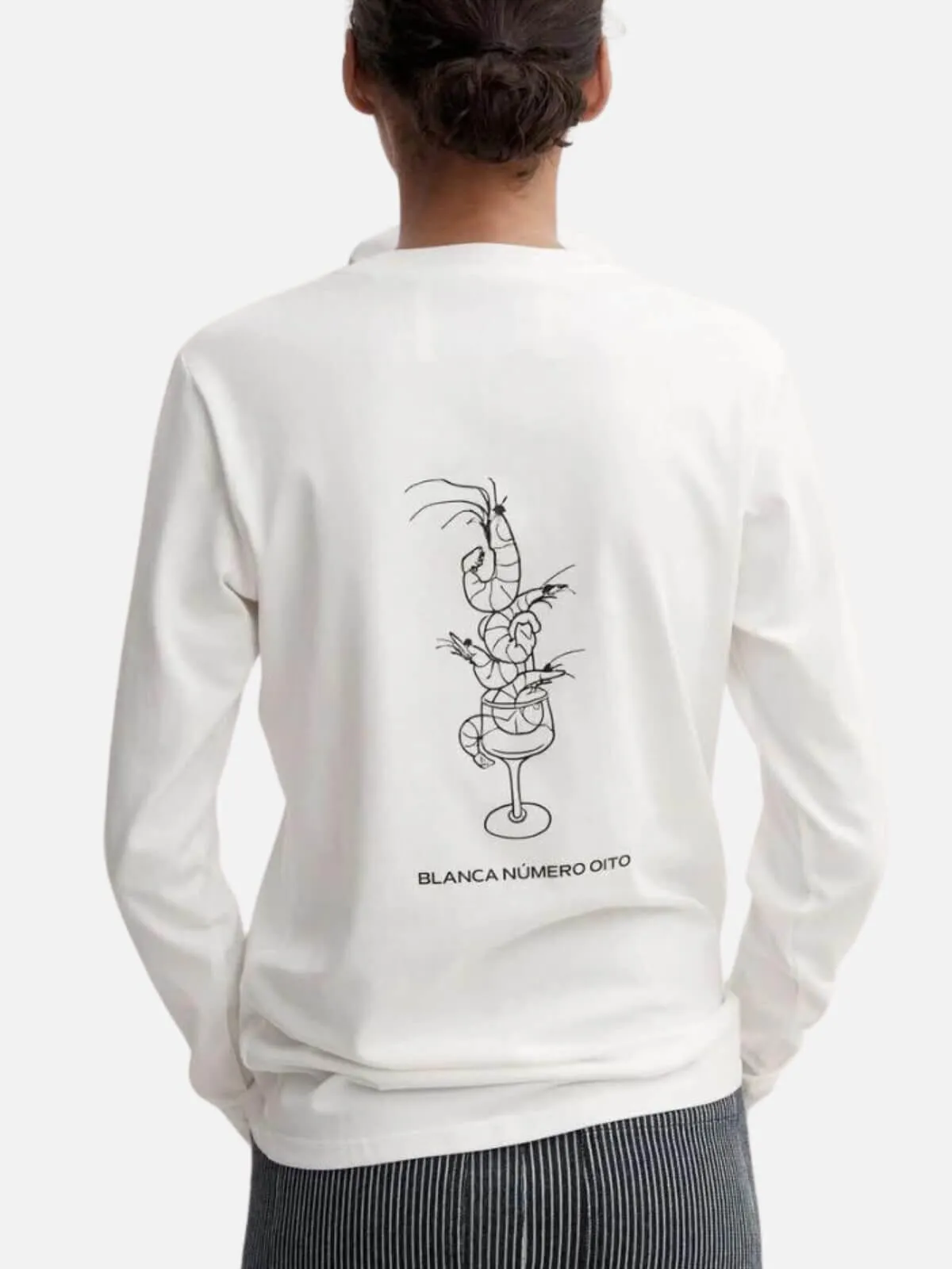 Prawn Cocktail LS Tee - White